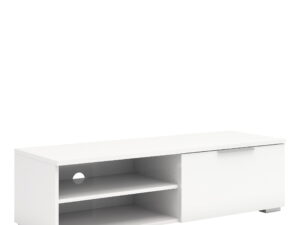 TV Unit 1 Drawers 2 Shelf in White High Gloss