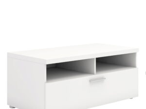 TV Unit 1 Drawer 2 Shelves in White