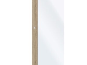 Shoe Cabinet 1 Door w/ Mirror in Oak