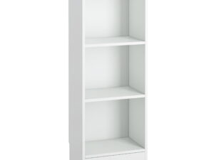 Low Narrow Bookcase (2 Shelves) in White