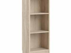 Low Narrow Bookcase (2 Shelves) in Oak