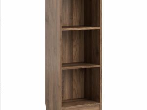 Low Narrow Bookcase (2 Shelves) in Walnut