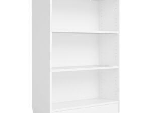 Low Wide Bookcase (2 Shelves) in White