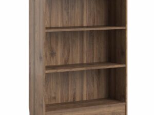 Low Wide Bookcase (2 Shelves) in Walnut
