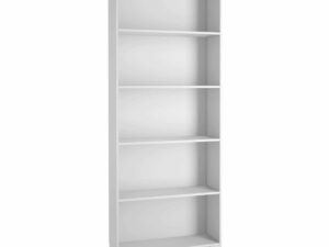Tall Wide Bookcase (4 Shelves) in White