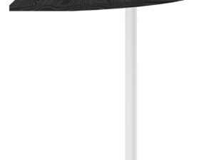 Prima Corner desk top in White with Silver grey steel legs