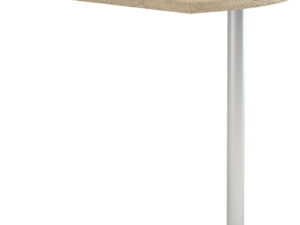 Prima Corner desk top in Oak with Silver grey steel legs
