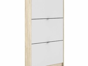 Shoe cabinet  w. 3 tilting doors and 1 layer