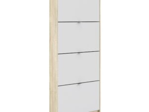 Shoe cabinet  w. 4 tilting doors and 1 layer