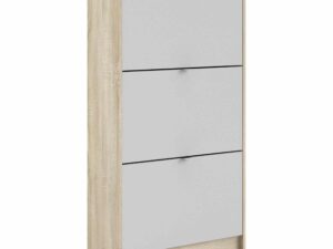 Shoe cabinet  w. 3 tilting doors and 2 layers