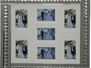 Silver Crystal Sparkle Collage Photo Frame