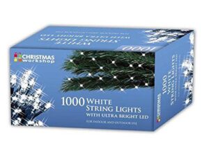 Christmas 1000 LED Chaser String Lights - Bright White - Image 1