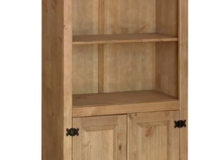 Mexican 2 Door Bookcase With 2 Shelves - Image 1