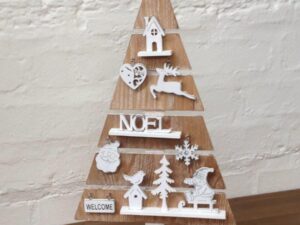 Christmas tree rustic wooden 56cm