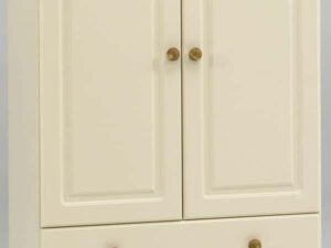 Dumfries Cream & Pine 2 Door Combi Wardrobe - Flat-Pack