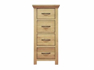 Alcester Oak Bedroom 4 Drawer Narrow Chest