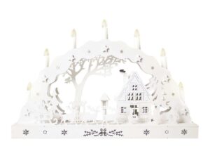 The Christmas Workshop 12 LED Wooden Candle Bridge