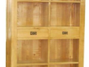 Solid Reclaimed Oak Bookcase With Two Drawers - VA023
