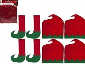 Set of 4 Elf Hat and Elf Feet Table and chairs cover set - New for xmas 2017