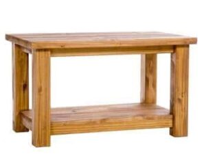 Farmhouse Pine Coffee Table with Shelf - Image 1