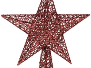 Christmas Tree Topper Star Glitz Red 30cm