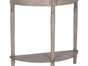 Taupe Pine Wood Half Moon Console Table K/D 800x300x800mm (WxDxH)