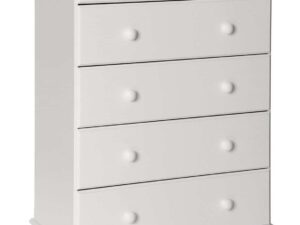Copenhagen White Traditional Bun Feet 2+4 Deep Drawer Chest - Image 1