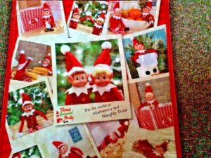 Naughty Elf Collage Christmas Tote Shopping Bag - Bag For Life - Xmas Gift - Image 1