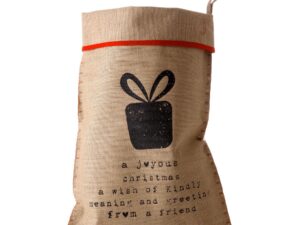 Christmas Hemp Stocking Sack 63cm - Present Design