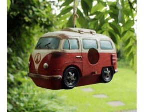 Novelty Hanging Outdoor Garden Classic RusticVW Campervan Birdhouse Nesting Box - Image 1