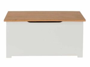 Core Products Ottoman with Oak Veneered Tops, Wood, Soft Cream