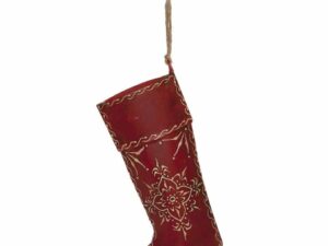 METAL HANGING XMAS STOCKING - Image 1