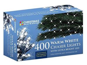 The Christmas Workshop 400 LED Chaser String Lights, Warm White