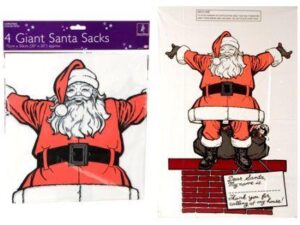 4 Pack Giant Christmas Sacks 30 x 20" - Image 1