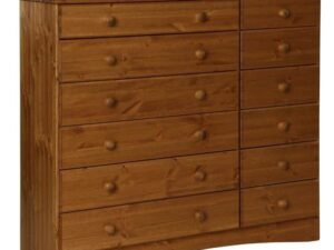 Scandi 6 + 6 Drawer Extra wide chest in Pine - Image 1