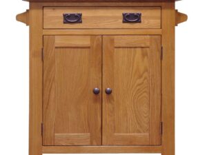 Hagley  Oak 1 Door 1 Drawer Small Kitchen Island with Granite Top | Kitchen Storage with built in Worktop - Image 1