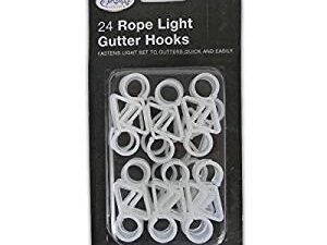 24pc Rope Light Gutter Hooks - Christmas Lights Home Office Roof Holder clip - Image 1