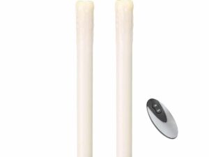 The Christmas Workshop Benross LED Candles with Remote, Pack of 2, White