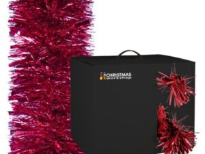 Christmas 10m Red Tinsel Garland - Image 1