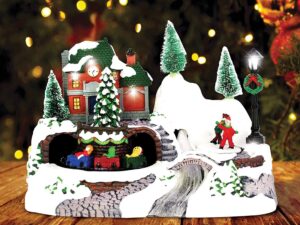 Christmas Animated Train Ornament, Multi-Coloured