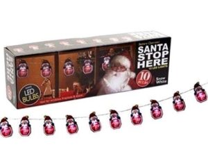 SANTA STOP HERE FAIRY LIGHTS