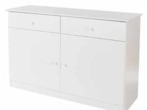 ASPEN WHITE 2 DOOR, 2 DRAWER LARGE SIDE BOARD - Image 1