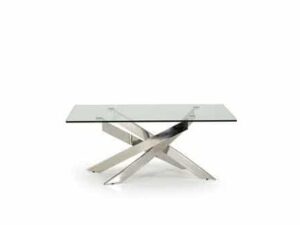 Kalmar Glass Coffee Table with Chrome Legs - Image 1