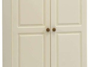 Dumfries Cream & Pine 2 Door 2 Drawer Wardrobe - Flat-Pack