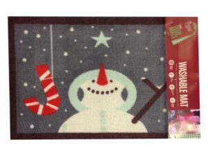 Washable Mat Christmas Snowman