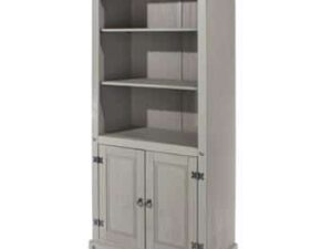 CORONA GREY 2 DOOR BOOKCASE - Image 1