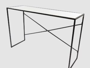 Louis Console High Gloss Table White - Image 1