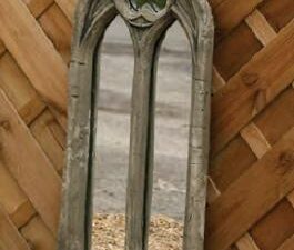 GARDEN PATIO LAWN GOTHIC MIRROR STONE FRAME LARGE - CLICK & COLLECT ONLY - Image 1