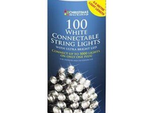 The Christmas Workshop 100 LED Connectable String Lights - Bright White - Image 1