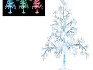 Xmas LED Tree W/Snow - Multi Coloured